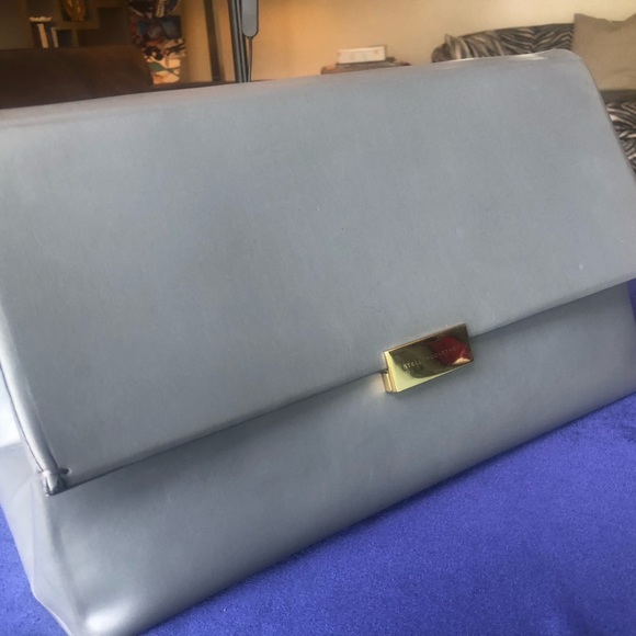 STELLA MCCARTNEY GRAY BECKETT FAUX NAPPA SHOULDER BAG - Picture 6 of 16